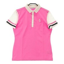 【1円】LE COQ GOLF ルコックゴルフ QGWLKA08 半袖ポロシャツ ピンク系 L [240101002635] レディース_画像1