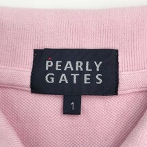 【1円】PEARLY GATES パーリーゲイツ 半袖ポロシャツ 刺繍 ピンク系 1 [240101008850] レディース_画像6