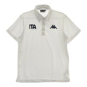 【1円】KAPPA GOLF(AW) カッパゴルフ ボタンダウン 半袖ポロシャツ ホワイト系 M [240101060581] メンズ