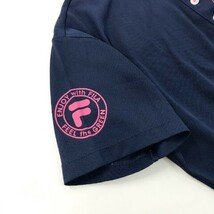 【1円】FILA GOLF フィラゴルフ 半袖ポロシャツ ネイビー系 L [240101072698] レディース_画像4