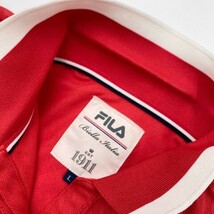 【1円】FILA GOLF フィラゴルフ 半袖ポロシャツ 斜めストライプ柄 レッド系 L [240101078604] レディース_画像4