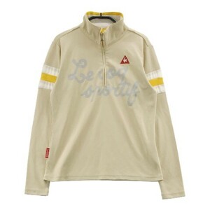 LE COQ GOLF ルコックゴルフ ハーフジップ 長袖Tシャツ ベージュ系 M [240001984652] レディース