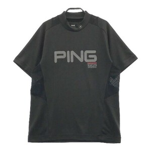 【1円】PING ピン 2021年モデル ハイネック 半袖Tシャツ ブラック系 L [240101045200] メンズ