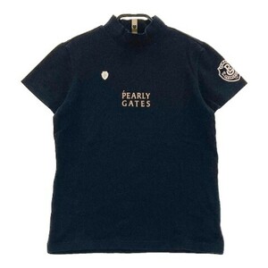 【1円】PEARLY GATES パーリーゲイツ 2022年モデル ハイネック 半袖 Tシャツ ネイビー系 1 [240101095869] レディース