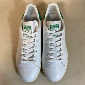  б/у прекрасный товар 27.5cm Stansmith кожа US9.5 белый / зеленый натуральная кожа Adidas Originals стандартный GW1390 шедевр 2021 год дешевый распродажа 