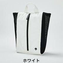 新品 難アリ 定価8690 DESCENTE GOLF シューズケース 白 ホワイト フリーサイズ デサント ゴルフ ウェア_画像1