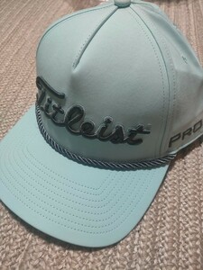 新品 未使用 Titleist タイトリスト キャップ サックスブルー 水色 ストレッチ 紫外線カット 抗菌 吸水速乾 帽子 メンズ ゴルフウェア