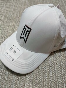  new goods NIKE GOLF Tiger Woods aero Bill cap М/L white white stretch Nike Golf light weight height ventilation hat 