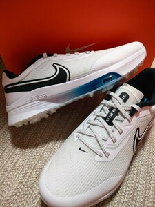  new goods regular price 22880 NIKE GOLF air zoom Infinity Tour NEXT % 26.5cm Nike golf shoes stationary type rubber spike white blue waterproof 