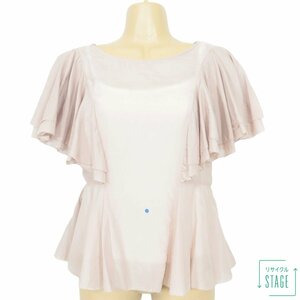 [ new goods *15,000 jpy. tag attaching ] L'Est Rose *femi person! short sleeves cut and sewn sleeve covered step . frill! size M Cami attaching silk & cotton! pink series z7380