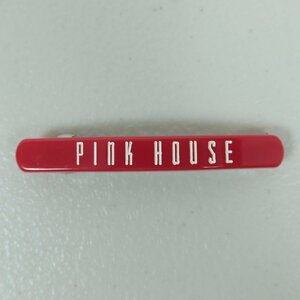 [ beautiful goods ] Pink House * barrette hair accessory with logo letter pack post service possible red × white series k2628