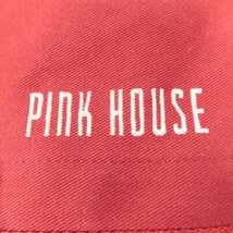 PINK HOUSE ピンクハウス★キュートなロゴ刺しゅう♪コットンキャンバス調 リュック バッグ 希少 A4楽々 赤系 k2603_画像5