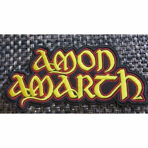 黄黒AA英語◆新品 アモン・アマース Amon Amarth スウェーデン メロディックデスメタル・バンド 刺繍ワッペン激渋◆音楽 MUSIC■衣服DIY■