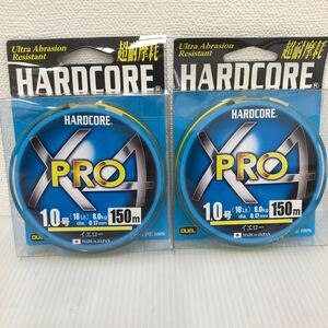 DUEL (デュエル) HARDCORE (ハードコア) PEライン 1号 HARDCORE X4 PRO 150m イエロー H3863-Y 2個セット【新品未使用品】N3189