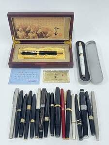 0001-0479 1円出品 筆記用具 文房具 PLATINUM プラチナ PILOT パイロット 他 21K 18K-WG 他 ボールペン 1本 万年筆 18本 おまとめ 19本