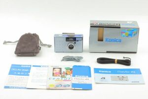 0u1k45c04 【動作品】KONICA Revio CL 25mm コンパクトカメラ フィルムカメラ 説明書 外箱 ストラップ 収納ケース付き コニカ