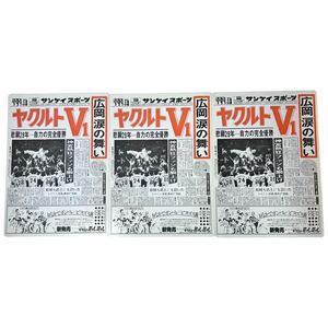 【希少】 ヤクルト 優勝 下敷き サンケイスポーツ ヤクルト V1 広岡涙の舞い 3点セット