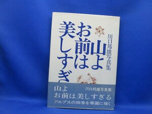 川口邦雄 写真集 山よお前は美しすぎる 1973年 昭和48年 日本の山 鹿島槍 涸沢 遠見屋根 栂池 著者/署名/サイン/帯付き/32813