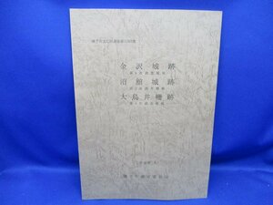 横手市文化財調査報告第9集　金沢城跡、沼舘城跡、大鳥居柵跡　2008年　横手市教育委員会　