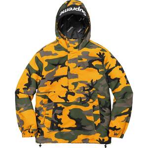 Supreme Hooded Logo Half Zip Pullover 17AW Yellow Camo 　フード　ロゴ　アノラック　中綿　ジャケット　迷彩 M 美品