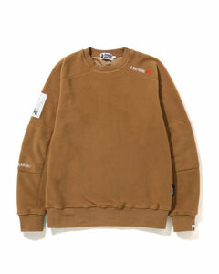 エイプ A BATHING APE BAPE POLARTEC WIDE FIT CREWNECK　フリース　クルーネック　スウェット　トレーナー　S