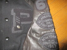 POLO ラルフローレン　Wool Leather Stadium P Patch Letterman Varsity Jacket　袖レザー P　ワッペン　ウール　スタジャン　S_画像3