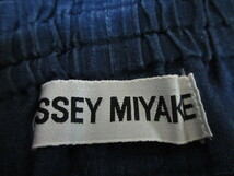イッセイミヤケ　 ISSEY MIYAKE　インディゴ　藍染め　リネン　ワイド　タック　パンツ　M_画像3