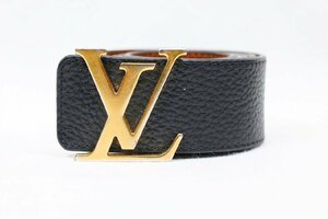 【質Banana】中古 LOUIS VUITTON/ルイヴィトン M9151 ベルト 40MM LVイニシャル サンチュール 黒・ブラウン♪