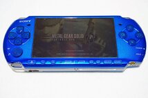 【質Banana】中古・動作品!!! SONY/ソニー ポータブルゲーム機 PSP3000 ブルー 通電・簡易動作確認済み♪.。.:*・゜⑤_画像1