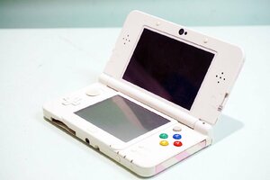 【質Banana】ジャンク!!! Nintendo/任天堂 New3DS ポータブルゲーム機 ピンク×ホワイト 部品取りに♪.。.:*・゜