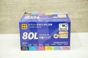 【質Banana】新品未開封 情熱価格 エプソン用 IC6CL80L 互換 インクカートリッジ 6色パック 使用期限2023.01 期限切れ F♪