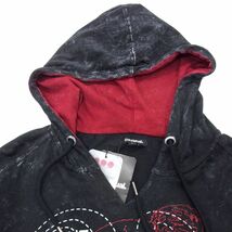 新品 定価1万2899円●Desigual デシグアル パーカー フーディー プルオーバー ブラック ムラ染め スウェット 刺繍 メンズ Lサイズ 未使用_画像3