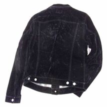 定価4万円●Nudie Jeans BILLY ベルベッド トラッカー ジャケット ヌーディージーンズ メンズ Sサイズ ブラック ベロア Gジャン 正規品_画像2