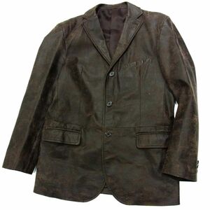  beautiful goods *COMM CA Comme Ca leather jacket Vintage processing original leather men's 