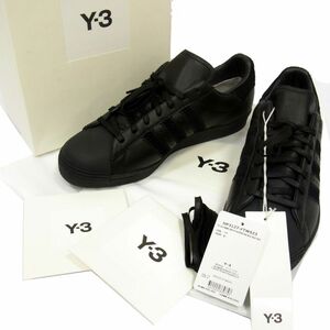 新品 定価48,400円◇Y-3 SUPERSTAR HP3127 ワイスリー スーパースター レザースニーカー ブラック スペアシューレース 保存袋 箱付