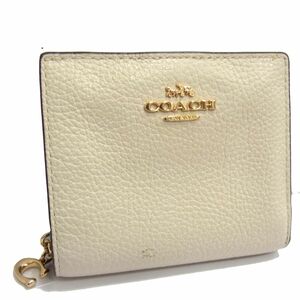 定価44.000円☆COACH コーチ ２つ折り レザーウォレット スナップウォレット 本革 レディース