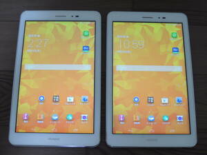 ★HUAWEI ファーウェイ MediaPad T1 8.0 2台セット android タブレット S8-702UJ アンドロイド 初期化済