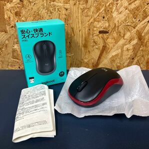 ロジクール ワイヤレスマウス 静音 M220CG 無線 小型 レッド ブラック