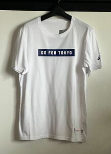 ★送料無料！新品 asics アシックス TOKYO2020 Canon オフィシャルTシャツ 白★F