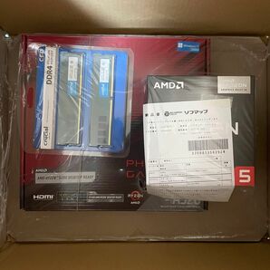 AMD Ryzen 5 5600GT + A520M Phantom Gaming 4 + DDR4 メモリ 8GB×2 新品