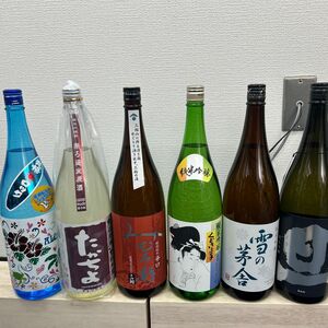 B1　一升瓶6本（内焼酎1本）各蔵の最新詰め又は飲み頃のお酒　