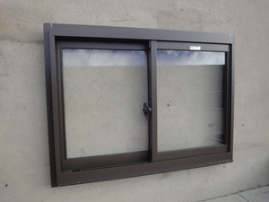 トステム　窓　サッシ　アルミ　半外付　W780ｘH570mm　07405　オータムブラウン　アトモスⅡ　リフォーム　修理　取替え　透明ガラス