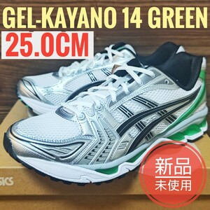 新品 1201A019-110 GEL KAYANO 14 25.0cm グリーン Green ゲル asics アシックス ゲルカヤノ 14 gt-2160 gt-1130 