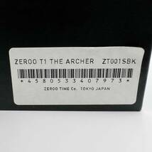 ゼロ ZT001SBK T1 ジ・アーチャー フルスケルトン 手巻き 腕時計 ZEROO T1 THE ARCHER FULL SKELETON TOURBILLON SS 革ベルト Dバックル_画像6