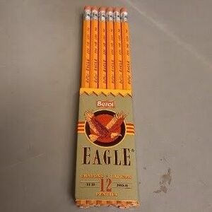 EAGLE 鉛筆 ＨＢ Berol社 消しゴム付き アメリカ製 １ダース １２本 