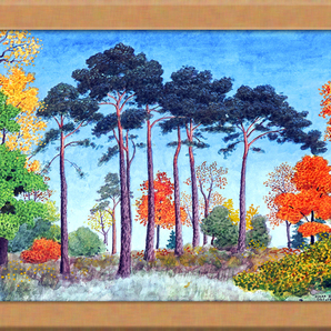 松の木 風景画 A4 スウェーデン