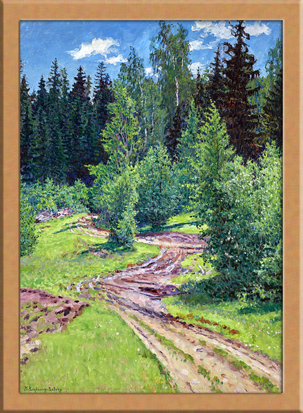 森を通る道 A4 ロシア