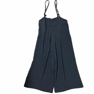 AMERICAN HOLIC サロペット　ワイド　ポケット　腰リボン無地 Navy パンツ