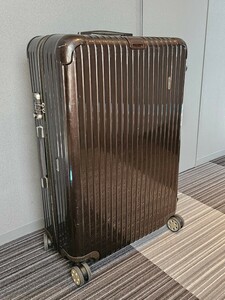 RIMOWA Rimowa (TSA блокировка есть ) 4 колесо чемодан cальса Deluxe Brown 82cm/104L прекрасный товар 872.77