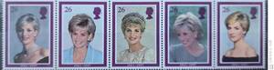 イギリス切手　ダイアナ妃　1961年～1997年　未使用